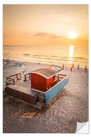 Wall sticker Sunset on the west beach in Kampen on Sylt