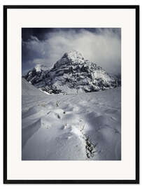 Kunsttryk i ramme Swiss mountains over Grindelwald