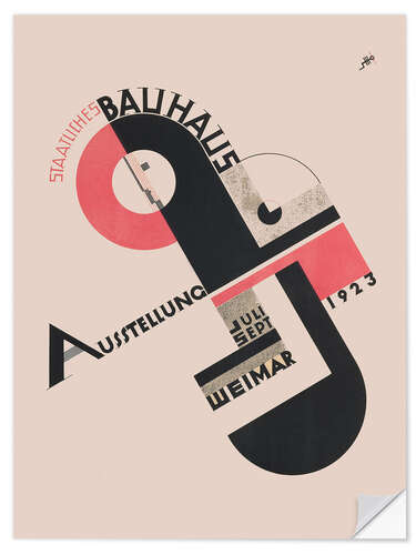 Selvklæbende plakat Bauhaus exhibition Weimar II, 1923