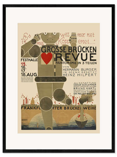 Gerahmter Kunstdruck Große Brücken Revue, 1926