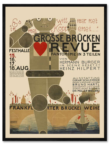 Póster Große Brücken Revue, 1926 (alemão)