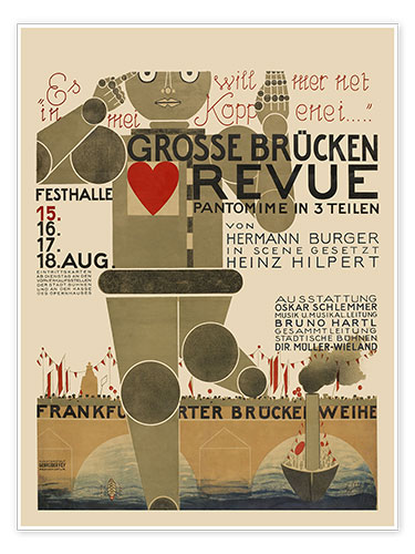 Plakat Great Bridge Revue, 1926 (German)
