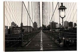 Holzbild Brooklyn Bridge New York