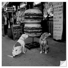 Wall sticker Dogs Outside a Burger Joint in East Village New York