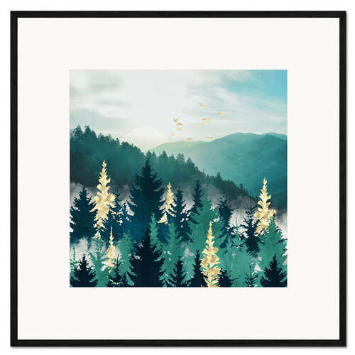 Stampa artistica con cornice Blue Forest Mist