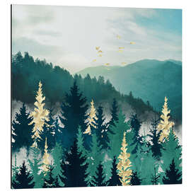 Magnettafel Blauer Waldnebel