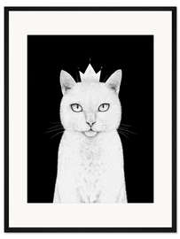 Gerahmter Kunstdruck Königin Katze