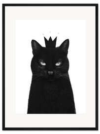 Gerahmter Kunstdruck König Kater