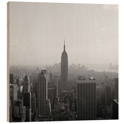 Hout print Empire State Building, Manhattan