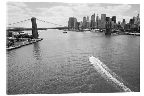 Acrylic print Broolkyn Bridge and Skyline