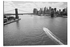 Aluminium print Broolkyn Bridge and Skyline