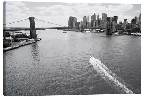 Canvas print Broolkyn Bridge and Skyline