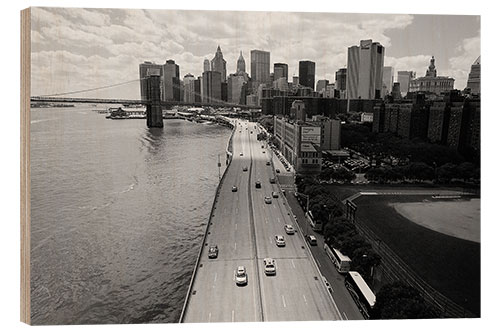 Tableau en bois New York Highway