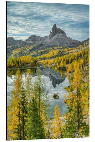 Aluminium print Federa lake in den Dolomiten