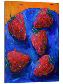 Aluminium print Strawberries