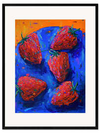 Ingelijste kunstdruk Strawberries