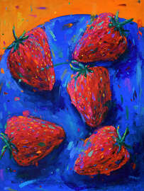 Magnettafel Erdbeeren