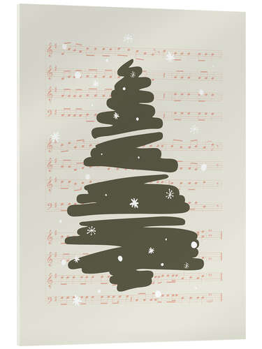 Acrylic print Christmas music tree