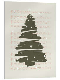 Gallery print Christmas music tree