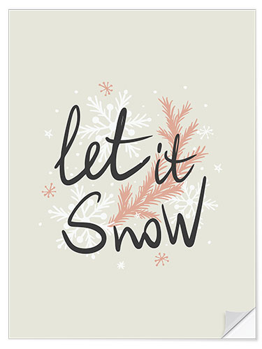 Wandsticker Let it snow