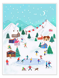 Wall print  Christmas Village - Taika Tori