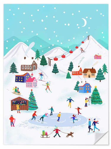 Wall sticker Christmas Village