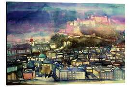 Magnettafel Salzburg, Blick zur Festung