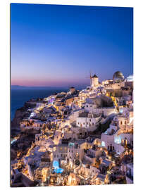 Gallery Print Oia auf Santorini bei Nacht