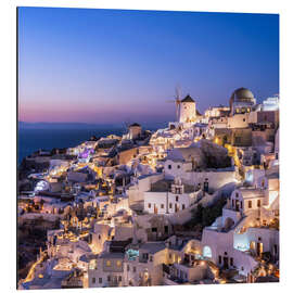 Aluminium print Oia in the evening, Santorini, Greece