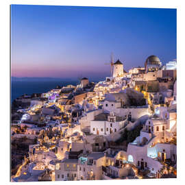 Gallery Print Oia am Abend, Santorini, Griechenland