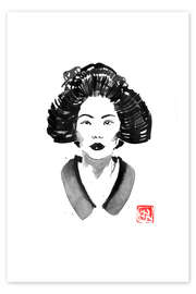 Poster Geisha-Gesicht