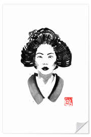 Wall sticker Geisha face