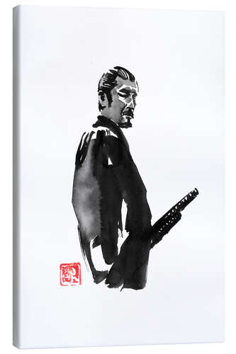 Canvas print Observing samurai