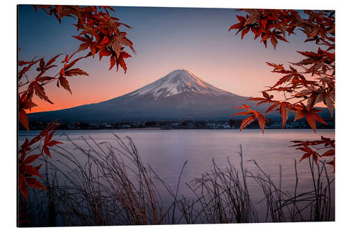 Cuadro de aluminio Mt Fuji at dusk