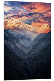 Tableau en PVC Sunset in the Himalayas