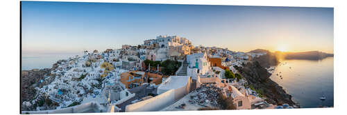 Tableau en aluminium Oia sunrise on Santorini, Greece