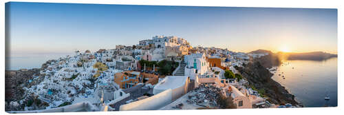 Canvas-taulu Oia sunrise on Santorini, Greece