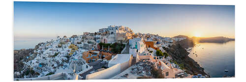 Stampa su PVC Oia sunrise on Santorini, Greece