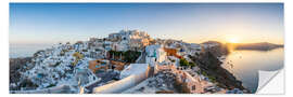 Naklejka na ścianę Oia sunrise on Santorini, Greece