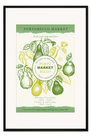 Gerahmter Kunstdruck Portobello Market London - Organic Pears