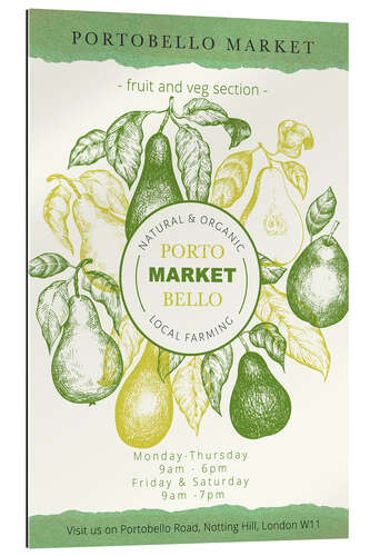 Gallery print Portobello Market London - Organic Pears