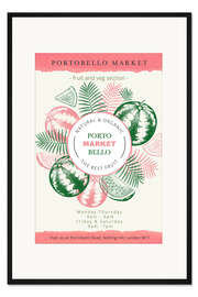 Gerahmter Kunstdruck Portobello Market London - Organic Watermelons