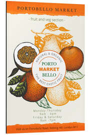 Magnettafel Portobello Market London - Organic Oranges