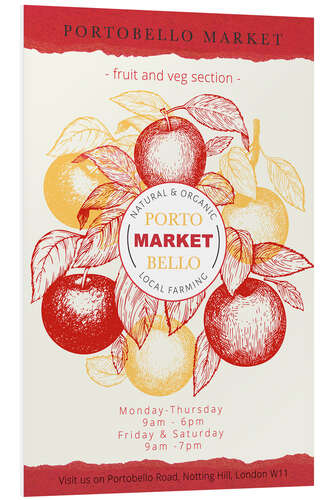 PVC print Portobello Market London - Organic Apples