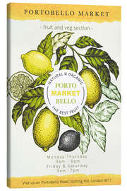 Leinwandbild  Portobello Market London - Organic Lemons