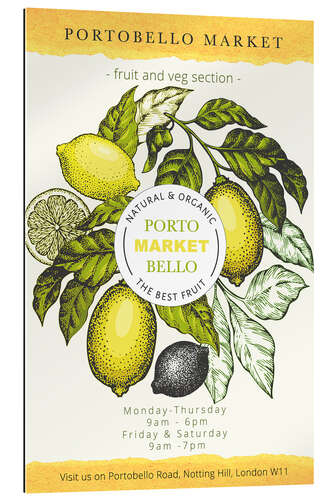 Galleritryck Portobello Market London - Organic Lemons