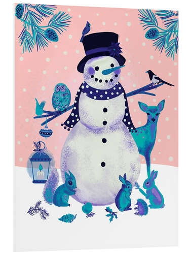 Foam board print Snowman and Friends