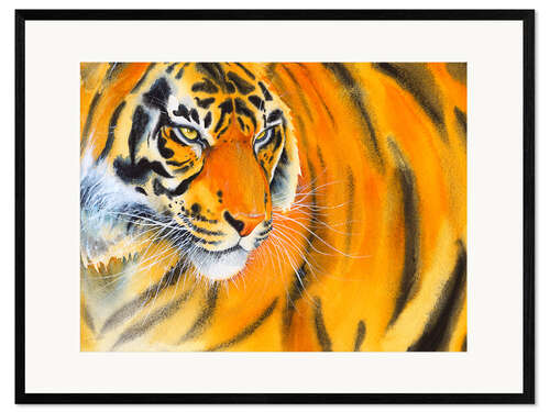 Impression artistique encadrée Golden Tiger