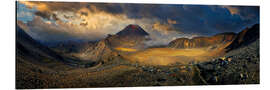 Alubild Tongariro Südkrater mit Mount Ngauruhoe