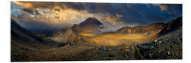 Tableau en PVC Tongariro South Crater with Mount Ngauruhoe